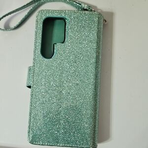 Source Unknown Sparkling Teal Phone Case with Strap